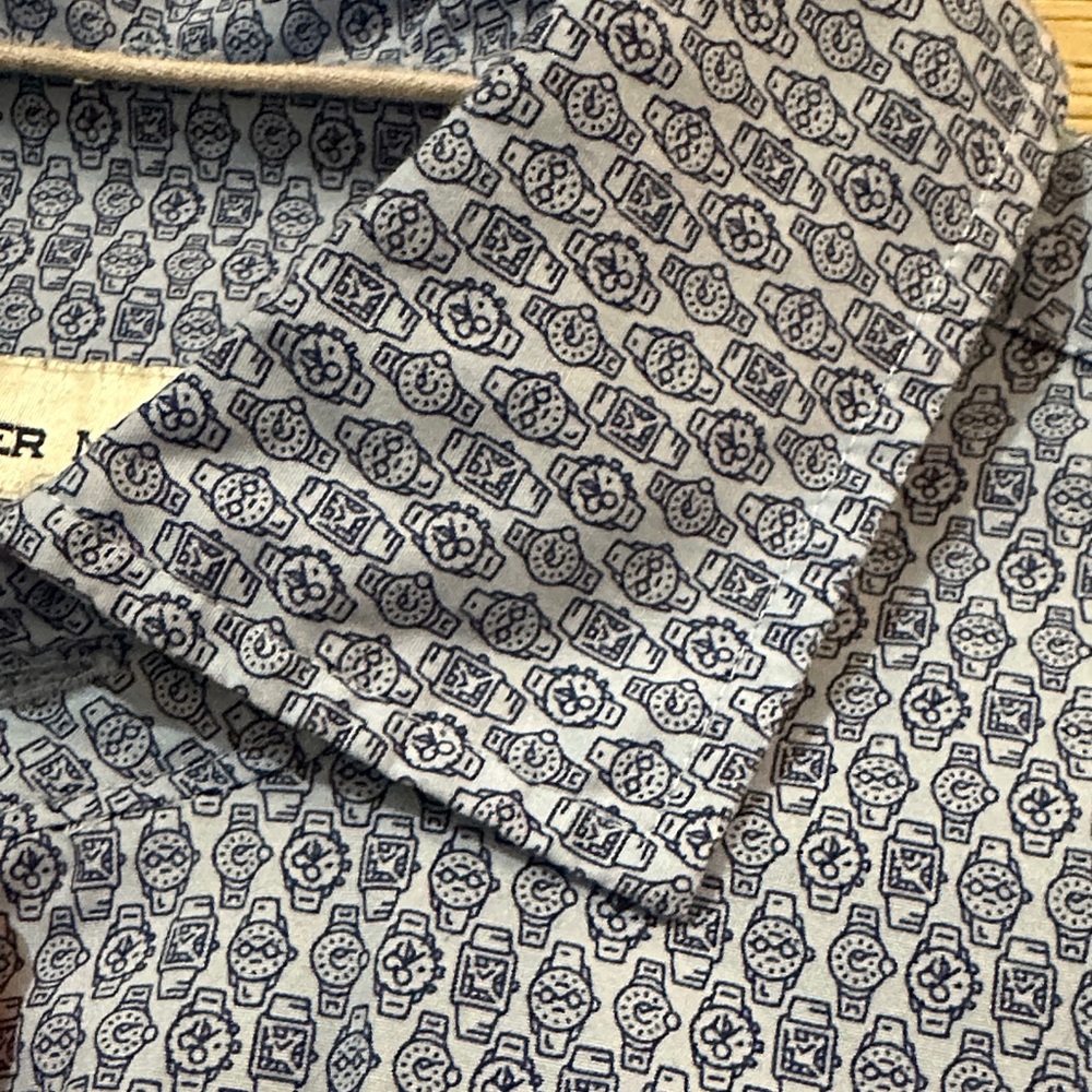 Peter Millar Navy Geometric Button Down Shirt - image 3